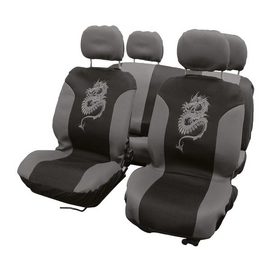 Stoelhoesset Carpoint Draak Grijs (8-delig)