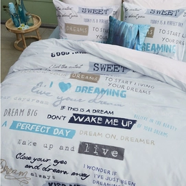Dekbedovertrek Beddinghouse Dreamer Blue Grey Katoen
