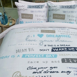 Bettwäsche Beddinghouse Dreamer Blaugrau Baumwolle