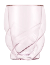 Dubbelwandig Glas Bodum Pavina Paris Twisted Roze 270 ml (Set van 2)