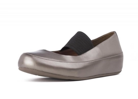 FitFlop Due Mary-Jane Leather Pewter