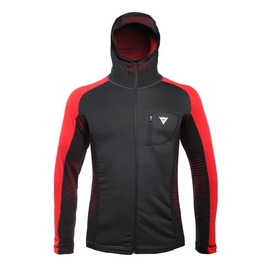 Fleecejacke Dainese AWA MID Hooded Full Zip  Stretch Limo High Risk Red Herren