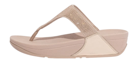 FitFlop Women Lulu Toepost Hotfix Rose Gold