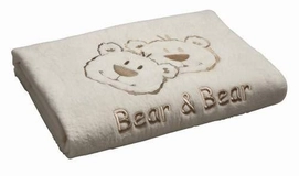 Babydeken Anel Bear and Bear Ecru Katoen