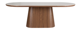 Eettafel White Label Living Almira Oval Walnut