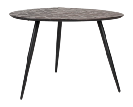 Eettafel White Label Living Webster Round Brown