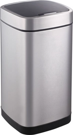 EKO Afvalbak Touch Deksel 30L Mat Zilver RVS