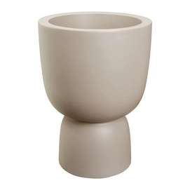 Elho Amber Coupe Rond 41 - Balanced Beige - L 41 x B  x H 58 cm - Intérieur et Extérieur - 100% Plastique Recyclé