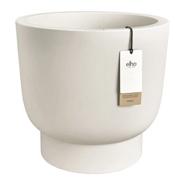 Elho Amber Grail 47 - Blanc Lin - Ø47 x H 45 cm - Intérieur et Extérieur - 100% Plastique Recyclé