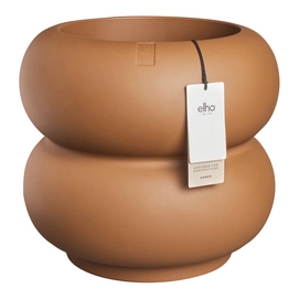 Elho Amber Roll Low 43 - Caramel - Ø43 x H 40 cm - Intérieur et Extérieur - 100 % Plastique Recyclé