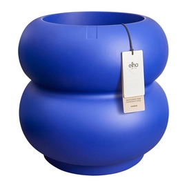 Elho Amber Roll Low 43 - Royal blue - Ø43 x H 40 cm - Intérieur et Extérieur - 100% Plastique Recyclé
