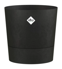 Elho Foss Rond 35 cm - Living Black - D 35 x H 34 cm - Intérieur et Extérieur - 100% Plastique Recyclé