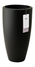 Elho June Round High 30 cm - Black - D 30 x H 53 cm - Intérieur et Extérieur - 100% Plastique Recyclé