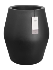 Elho June Split High 46 cm - Black - L 46 x H 53 x P 46 cm - Intérieur et Extérieur - 100% Plastique Recyclé