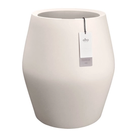Elho June Split High 46 - Blanc Lin - Ø46 x H 53 cm - Intérieur et Extérieur - 100 % Plastique Recyclé