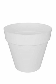 Elho Loft Urban Rond Pot de Fleur 50 cm avec Roulettes - 100% Plastique Recyclé