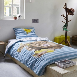 Bettwäsche Covers & Co Lemon Lion Blau Baumwolle