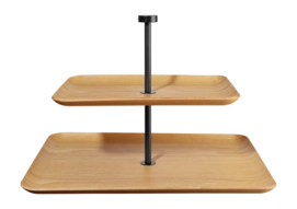 Etagère ASA Selection Wood 2-Tiered Rectangular Nude 25 cm