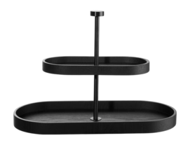 Etagère ASA Selection Wood Black 2-Tiered Oval Black 25 cm