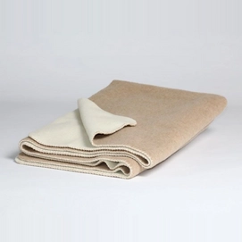 Wollen Deken Yumeko Light Brown/White