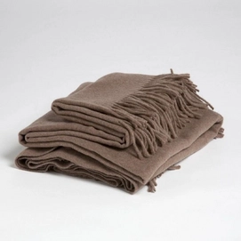 Wollen Plaid Yumeko Melange Brown
