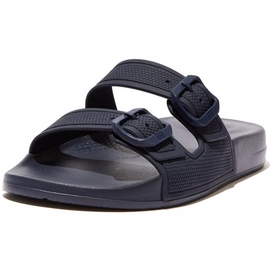 Tongs FitFlop iQushion Two-Bar Buckle Slides Femme Midnight Navy-Taille 37