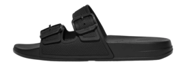 FitFlop Women iQushion Two-Bar Buckle Slides All Black
