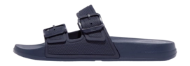 Tongs FitFlop iQushion Two-Bar Buckle Slides Femme Midnight Navy