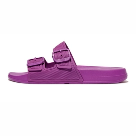Slipper FitFlop iQushion Two-Bar Buckle Slides Women Miami Violet