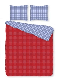 Dekbedovertrek Romanette Femke Rood Blauw Katoen