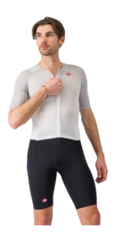 Fiets Body Castelli Men Free Sanremo 3 Suit Short Sleeve White/Black
