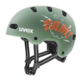Fietshelm Uvex Kids Kid 4 Style Bam Moss Green Papaya Matt