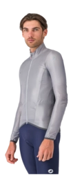 Fietsjack Castelli Men Aria Shell 2 Silver Gray/Dark Gray