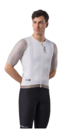 Fietsshirt Castelli Men Corretto Jersey Ivory/Clay/Black