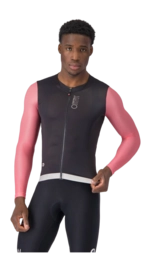 Fietsshirt Castelli Men Corretto LS Jersey Black/Rosa Giro/Silver Moon