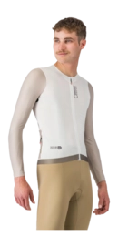 Fietsshirt Castelli Men Corretto LS Jersey Ivory/Silver Moon/Deep Green