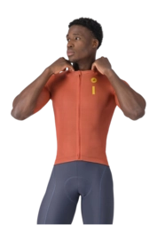 Fietsshirt Castelli Men Drittone Logo Jersey Paprika/Mango Mojito