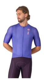 Fietsshirt Castelli Men Drittone Logo Jersey Ultraviolet/Rosa Giro