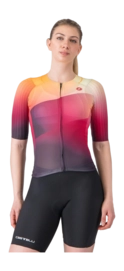 Fietsshirt Castelli Women Free Speed 3 Race Top Dark Night Shade/Vivid Orange