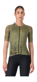 Fietsshirt Castelli Women Unlimited Pro 2 Jersey Forest Green/Elmwood/Vivid Orange