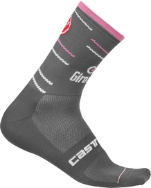 Fietssok Castelli Giro Men 12 Sock Antracite Rosa Giro
