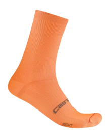 Fietssok Castelli Unisex Espresso 18 Vivid Orange