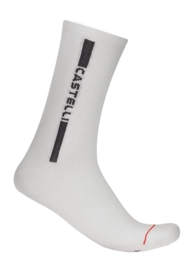 Fietssok Castelli Unisex Linea Logo 15 White/Black
