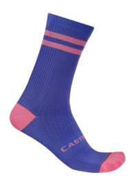 Fietssok Castelli Unisex Originale 18 Ultraviolet/Rosa Giro