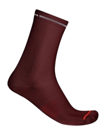 Fietssok Castelli Unisex Premio Evo 18 Deep Bordeaux