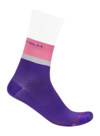 Fietssok Castelli Women Tonal Logo 12 Ultraviolet/Rosa Giro/Purple Mist