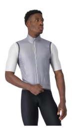 Fietsvest Castelli Men Aria Shell 2 Silver Gray/Dark Gray