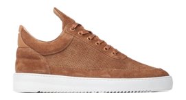 Sneaker Filling Pieces Low Top Perforated Organic Brown Men