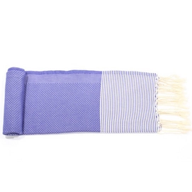 Fouta Call it Streifen Honeycumb Marine Blau