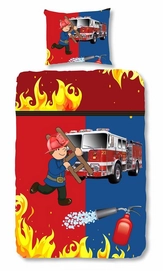 Dekbedovertrek Good Morning Firefighter Multi Katoen